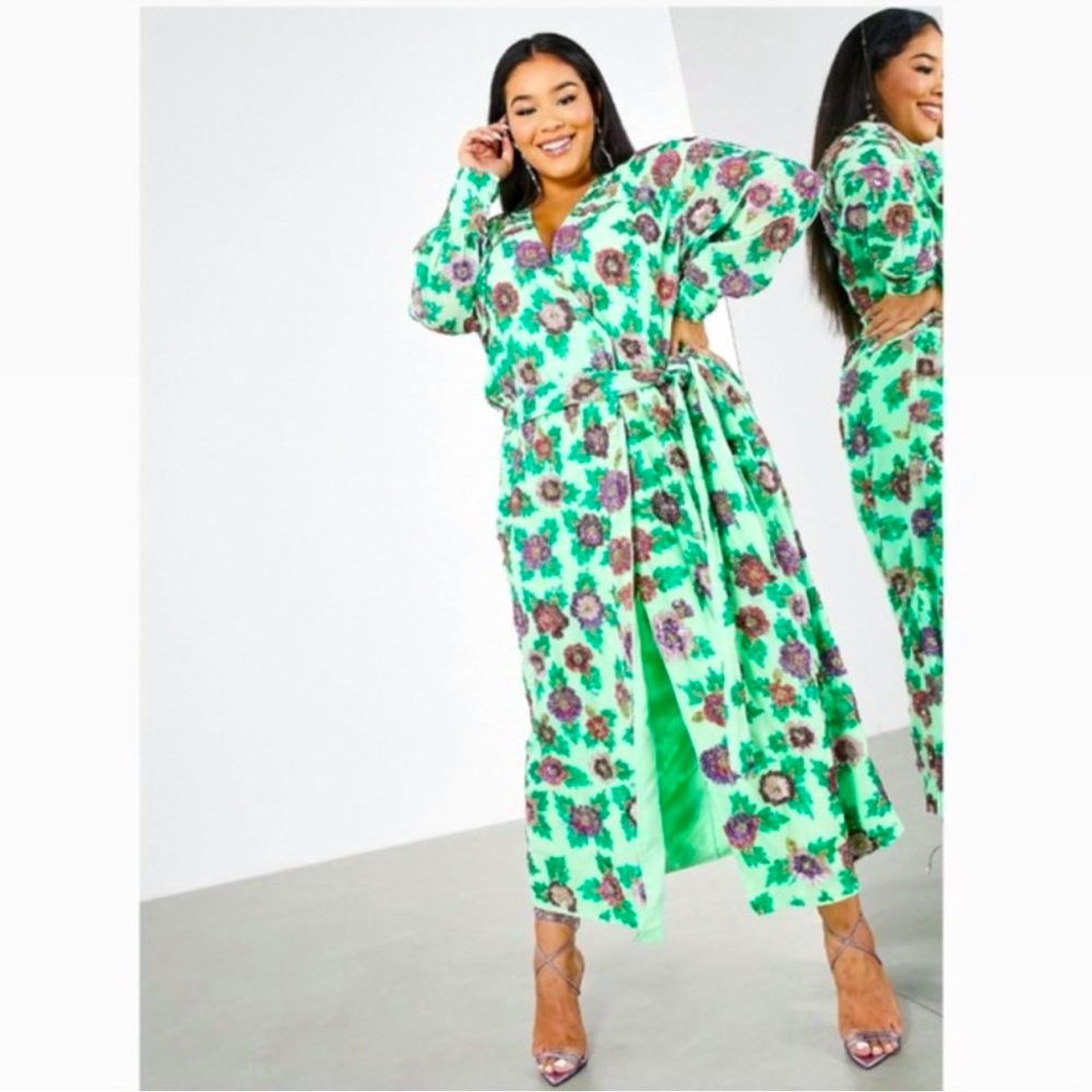 ASOS sequin wrap dress